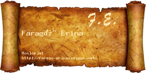 Faragó Erina névjegykártya